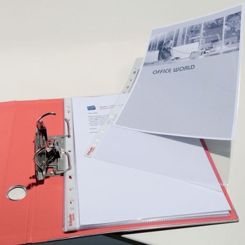 Koszulki na dokumenty groszkowa A4 kolor: transparentna typu U 43 mic. Esselte (628486)