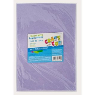 Ozdoba filcowa 20x30x5szt fiolet 20x30 Craft with Fun (439306)