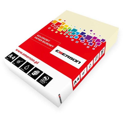 Papier kolorowy A4 6093 kość słoniowa 250k. 160g Emerson (xem416093)
