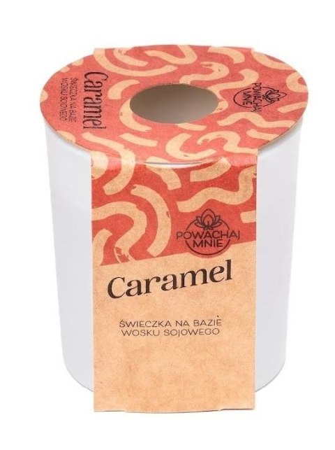 Świeczka ozdobna Powąchaj mnie Carmel biała 130ml Pavoncella (5905711530905)