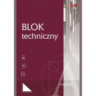 Blok techniczny A4 A4 biały 200g 10k St.Majewski