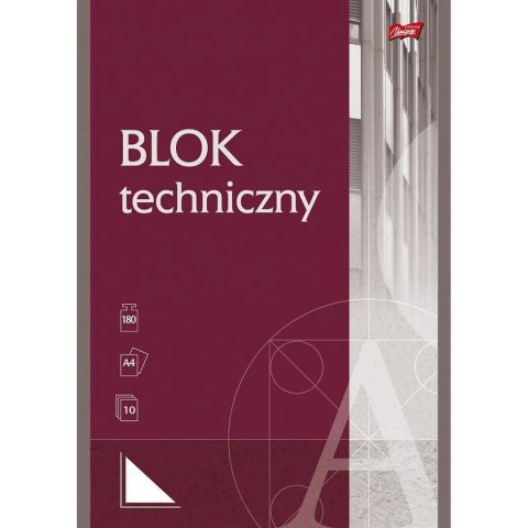 Blok techniczny A4 A4 biały 200g 10k St.Majewski