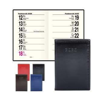 Kalendarz książkowy (terminarz) kieszonkowy A7 Press (tygodniowy)