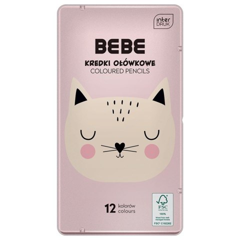 Kredki ołówkowe BB KIDS FRIENDS GIRLS 12 K 12 kol. Noster (METALOWE OP)