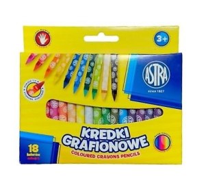 Kredki świecowe GRAFIONOWE 18 kol. Astra (316023901)