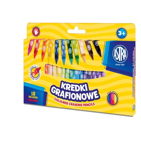 Kredki świecowe GRAFIONOWE 18 kol. Astra (316023901)