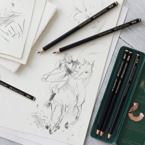 Ołówek artystyczny Pitt Graphite Matt 6 szt (różne) Faber Castell (115207 FC)