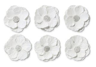 Ozdoba papierowa kwiaty samoprzylepne clematis białe Galeria Papieru (252014)