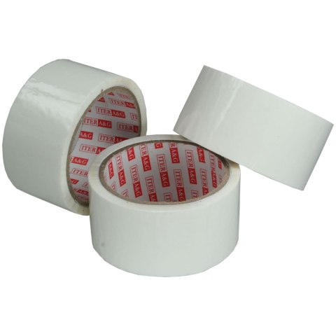 Taśma pakowa 48x50 [mm x yd] biała Iter A&G