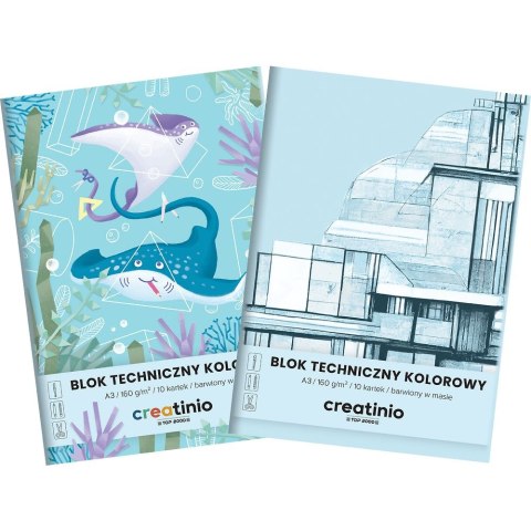 Blok techniczny Creatinio A3 kolorowy 160g 10k Top 2000 (400176680)