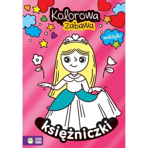 Książeczka edukacyjna Kolorowa zabawa Księżniczki Zielona Sowa
