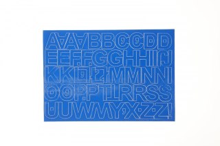 Litery samoprzylepne niebieski Farro