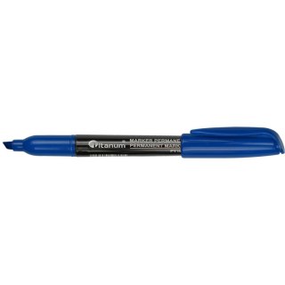 Marker permanentny wkład niebieski 1,0-4,2mm ścięta końcówka Titanum (PY1002-GY)