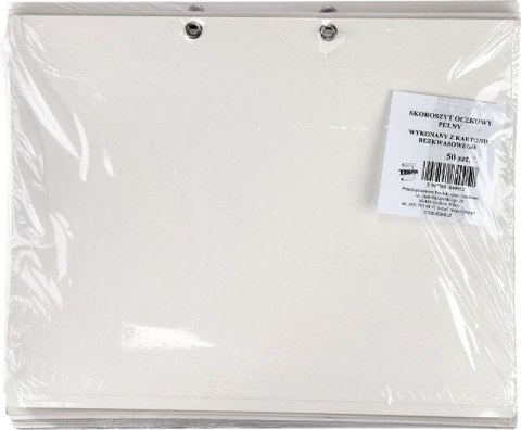 Skoroszyt A4 OCZKOWY biały tektura 300g Tekpar