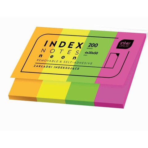 Zakładki indeksujące 200k [mm:] 20x50 Interdruk (IZAKIND200N)