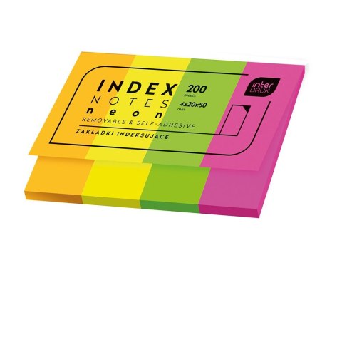 Zakładki indeksujące 200k [mm:] 20x50 Interdruk (IZAKIND200N)