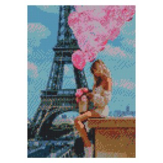 Zestaw kreatywny Diamentowa mozaika 30x40cm Wieża Eiffla Flamingo Line (TSGK74715)