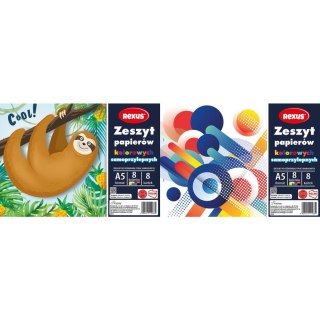 Zeszyt papierów kolorowych samoprzylepne A5 Rexus (4669)