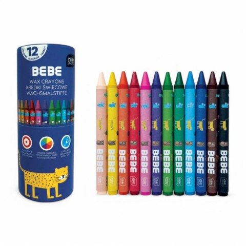 Kredki świecowe 12 kol. Interdruk (okrągły profil)