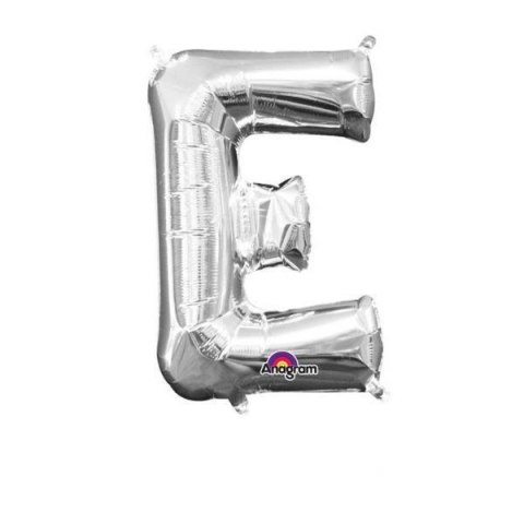 Balon foliowy SREBRO LITERA E Amscan (3301901)