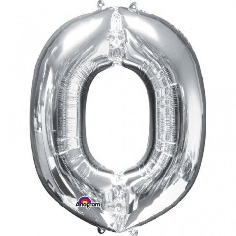 Balon foliowy litera O srebrna 16cal Amscan (3304001)