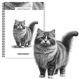 Blok artystyczny szkicownik kot A4 120g 50k Narcissus