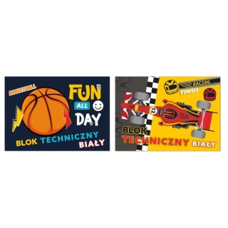 Blok techniczny biały NO NAME - CHŁOPIEC A4 biały 20k Beniamin