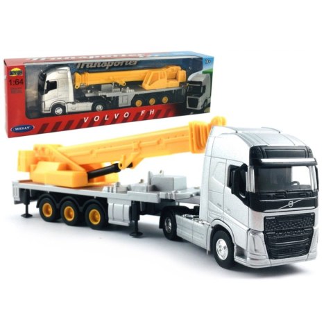 Ciężarówka Welly TIR VOLVO FH DŹWIG Dromader (58055)