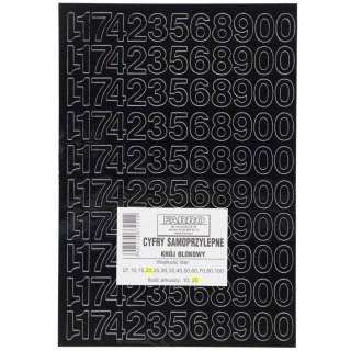 Cyfry samoprzylepne czarne Farro