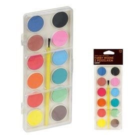 Farby akwarelowe zestaw ekonomiczny 12 kolor. Grand
