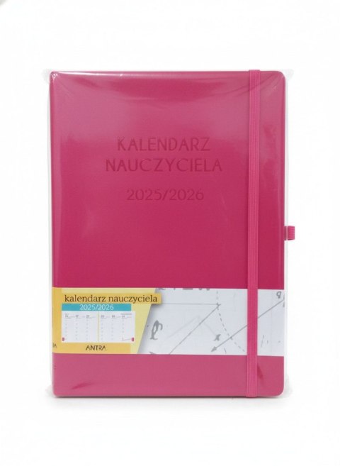 Kalendarz książkowy (terminarz) Nauczyciela FUKSJA B5 Antra (2025/2026)