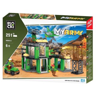 Klocki plastikowe Blocki My Army baza wojskowa 251 elementów Icom (KB0912)