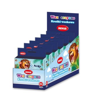 Kredki świecowe 24 kol. Rexus (603544)