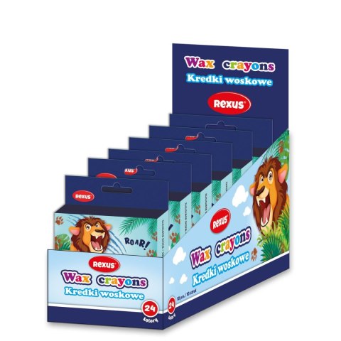 Kredki świecowe 24 kol. Rexus (603544)