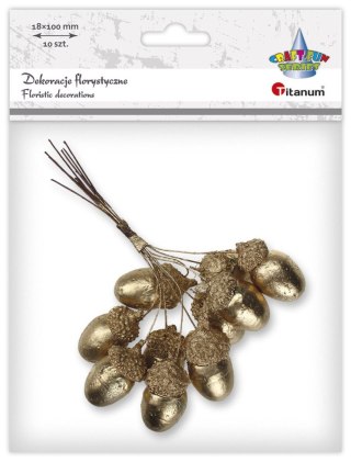 Ozdoba styropianowa Craft-Fun Series Żołędzie złote Titanum (DIY-E-24 (41))
