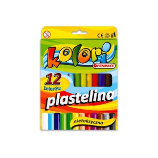 Plastelina 12 kol. KOLORI mix Penmate (TT6583)