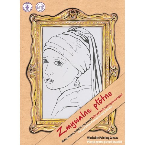 Podkład na biurko FUNNY MAT white J.Vermeer Dziewczyna z perł a sfu0005 biały polipropylen PP [mm:] 250x350 Strigo (868137930002