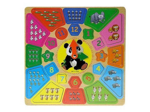 Układanka zegar drewniany Adar (584600)