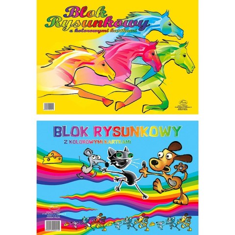 Blok rysunkowy A3 kolorowy 80g 19k [mm:] 297x420 Protos