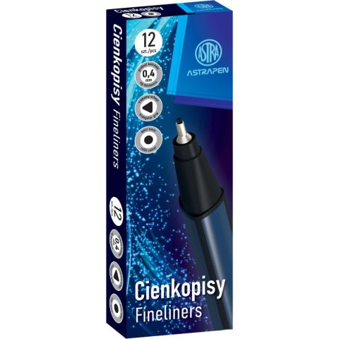 Cienkopis trójkątne wkład czarny 0,4mm 1kol. Astrapen (202023005)