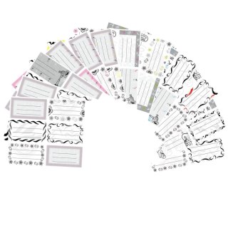 Naklejka (nalepka) monochrome na zeszyt op 25szt Ev-corp (2401)