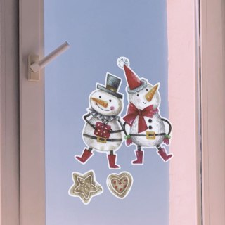 Ozdoba świąteczna Craft-Fun Series dekoracje elektrostatyczne XMAS bałwanki Titanum (DIY-XM(600))