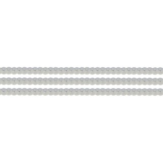 Taśma ozdobna Craft-Fun Series z cekinami 6x2 [mm x m] biała Titanum (363644)