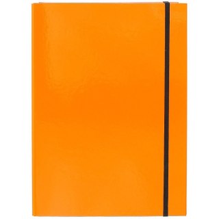 Teczka z szerokim grzbietem na gumkę CARIBIC skrzydłowa z szeroką gumką A4 pomarańczowy VauPe (342/16)
