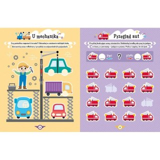 Książka dla dzieci Pojazdy. Aktywizujące zadania z naklejkami 3D Aksjomat