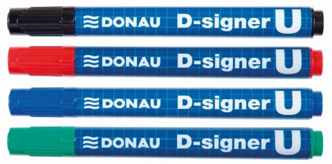 Marker permanentny D-Signer wkład czarny 2-5mm okrągła końcówka Donau (7371001-01PL)