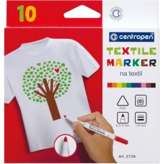 Marker specjalistyczny 2736/10 do tkanin wkład mix 1,8-2,2mm okrągła końcówka Centropen (527391001)