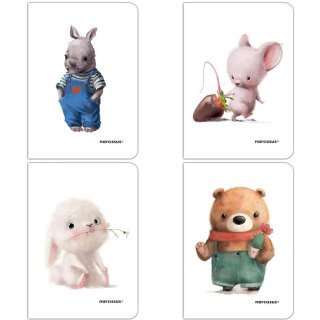 Zeszyt A4 cute PP 32k. 80g linia kolor Narcissus