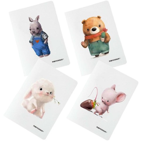 Zeszyt A4 cute PP 32k. 80g linia kolor Narcissus