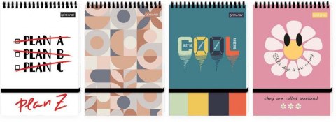 Kołozeszyt (kołonotatnik) A6 zamykany na gunkę 96k. 70g krata (nd) (2557)